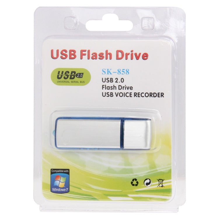 USB Voice Recorder + 8GB USB Flash Disk, 8GB (Blue)
