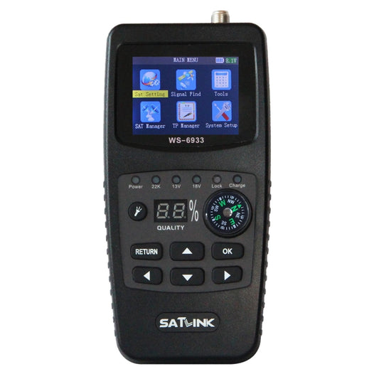 SATLINK WS6933 Portable Digital Satellite Finder Meter, 2.1 inch LCD Colour Screen, DVB-S2/S Signal Pointer, WS6933