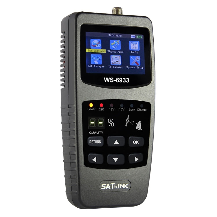 SATLINK WS6933 Portable Digital Satellite Finder Meter, 2.1 inch LCD Colour Screen, DVB-S2/S Signal Pointer, WS6933