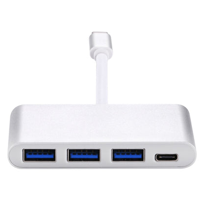 4 in 1 3 x USB 3.0 Ports & USB-C / Type-C Female to USB-C / Type-C Male Hub Splitter Adapter, 3xUSB 3.0+Type-c