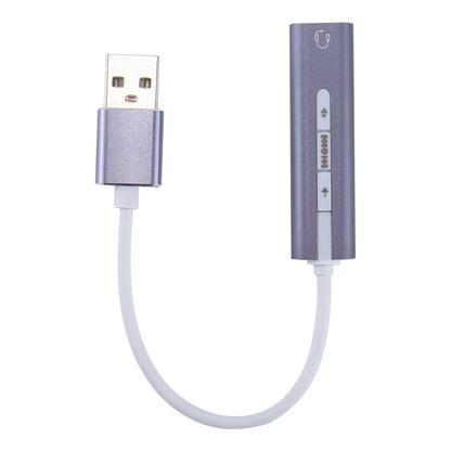 Aluminum Shell 3.5mm Jack External USB Sound Card HIFI Magic Voice 7.1 Channel Adapter Free Drive for Computer, Desktop, Speakers, Headset, USB Port Grey, USB Port Silver, USB Port Black