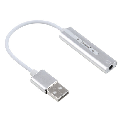 Aluminum Shell 3.5mm Jack External USB Sound Card HIFI Magic Voice 7.1 Channel Adapter Free Drive for Computer, Desktop, Speakers, Headset, USB Port Grey, USB Port Silver, USB Port Black