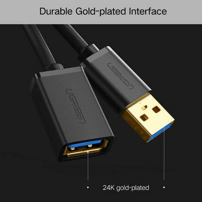 Ugreen 50cm USB 3.0 Male to Female Data Sync Super Speed Transmission Extension Cord Cable, Length: 50cm