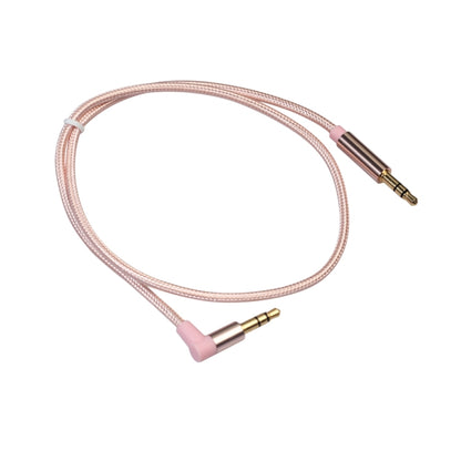 AV01 3.5mm Male to Male Elbow Audio Cable, Length: 50cm, 50cm