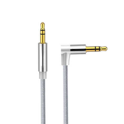 AV01 3.5mm Male to Male Elbow Audio Cable, Length: 50cm, 50cm