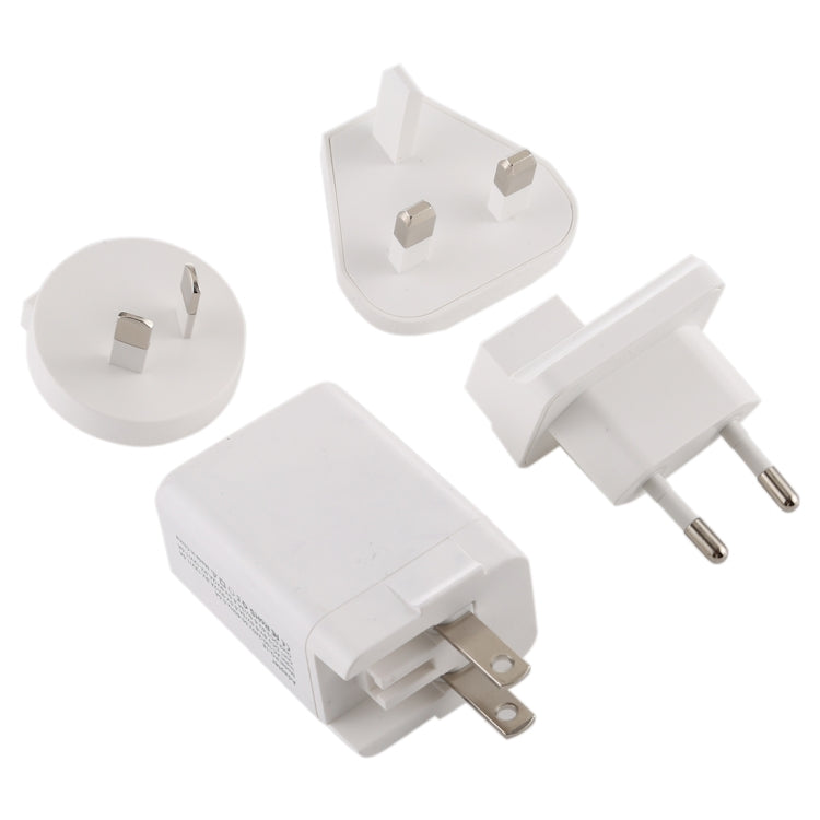 5 in 1 18W Power Adapter Plug Adapter Convertible US + UK + EU + AU Plug, 5 in 1