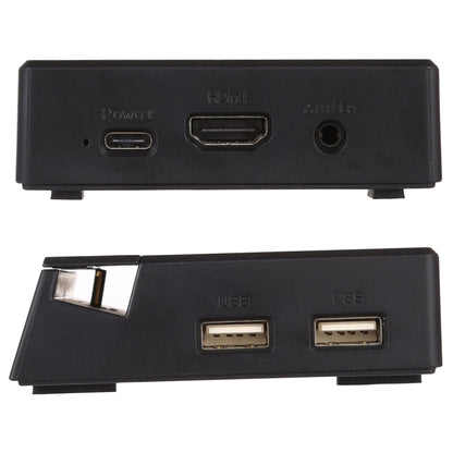 V105 USB-C / Type-C to USB 2.0 x 3 + USB-C / Type-C + HDMI + Audio Port + SD / TF Card Reader Multi-function Phone Stand HUB Docking Station