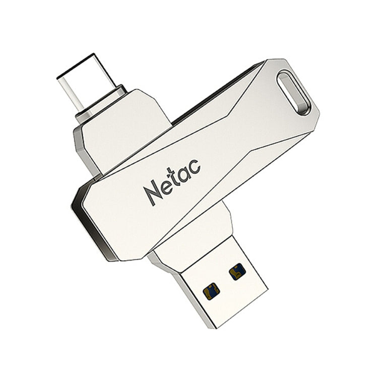 Netac U782C 32GB USB-C / Type-C + USB 3.0 360 Degrees Rotation Zinc Alloy Flash Drive OTG U Disk, 32GB