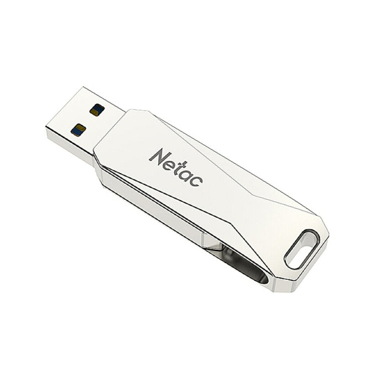 Netac U782C 32GB USB-C / Type-C + USB 3.0 360 Degrees Rotation Zinc Alloy Flash Drive OTG U Disk, 32GB