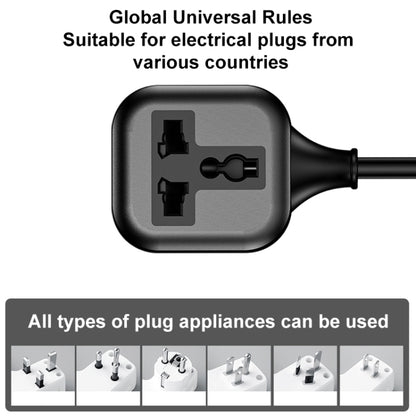 Yesido MC28 UK Plug to Universal Power Plug Extension Cable, Length: 2m, Length: 2m