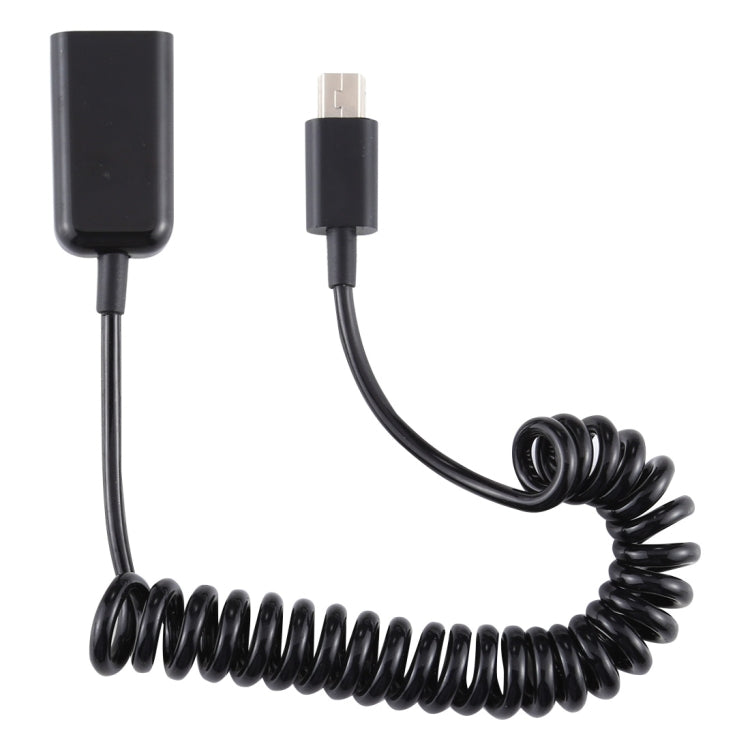 Mini 5 Pin Male to USB Female Laptop Spring Charging Cable, Mini 5 Pin Male to USB Female