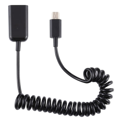 Mini 5 Pin Male to USB Female Laptop Spring Charging Cable, Mini 5 Pin Male to USB Female