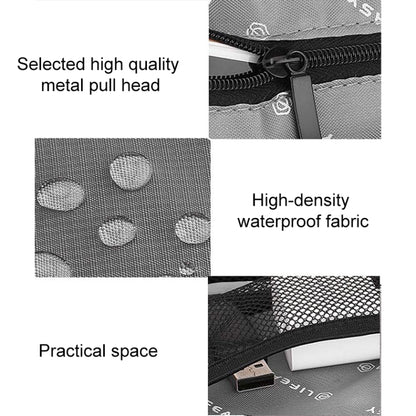 Multi-functional Headphone Charger Data Cable Storage Bag Portable Power Pack, Size: L, 25 x 18 x 7cm, 25 x 18 x 7cm (Black)