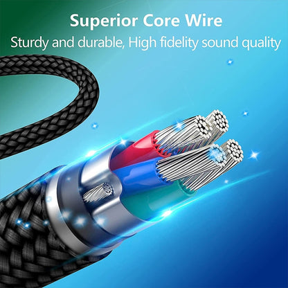 ZS0147 Braided Headphone Audio Replacement Cable for Audio-technica ATH-M50X M40