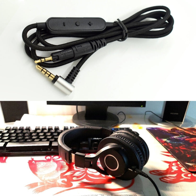 ZS0091 Wire-controlled Version Headphone Audio Cable for Audio-technica ATH-M50X M40X