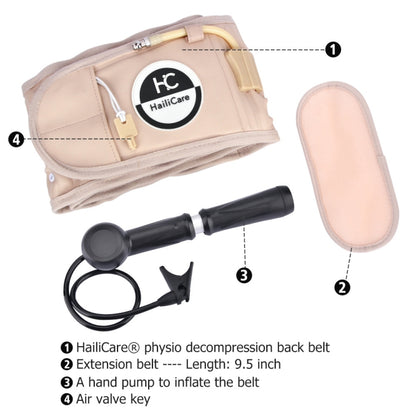 Lumbar Spine Inflated Traction Belt Pneumatic Waist Protective Belt, Waist Protective Belt (Apricot), Waist Protective Belt (Black)
