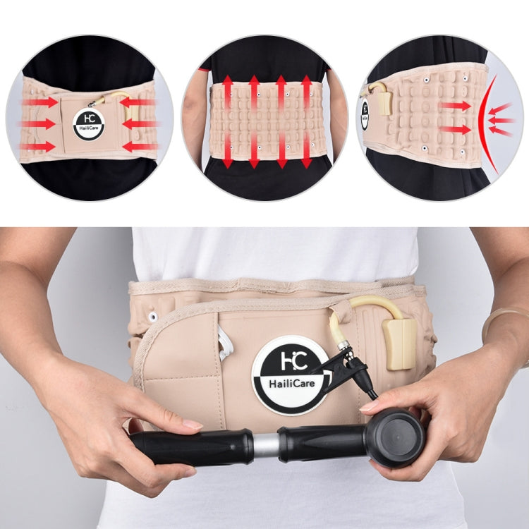 Lumbar Spine Inflated Traction Belt Pneumatic Waist Protective Belt, Waist Protective Belt (Apricot), Waist Protective Belt (Black)