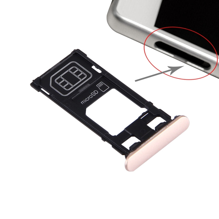 SIM Card Tray + Micro SD Card Tray + Card Slot Port Dust Plug for Sony Xperia X (Single SIM Version), For Xperia X Single SIM Rose, For Xperia X Single SIM, For Xperia X Single SIM White