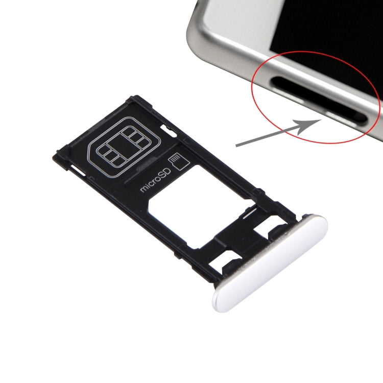 SIM Card Tray + Micro SD Card Tray + Card Slot Port Dust Plug for Sony Xperia X (Single SIM Version), For Xperia X Single SIM Rose, For Xperia X Single SIM, For Xperia X Single SIM White