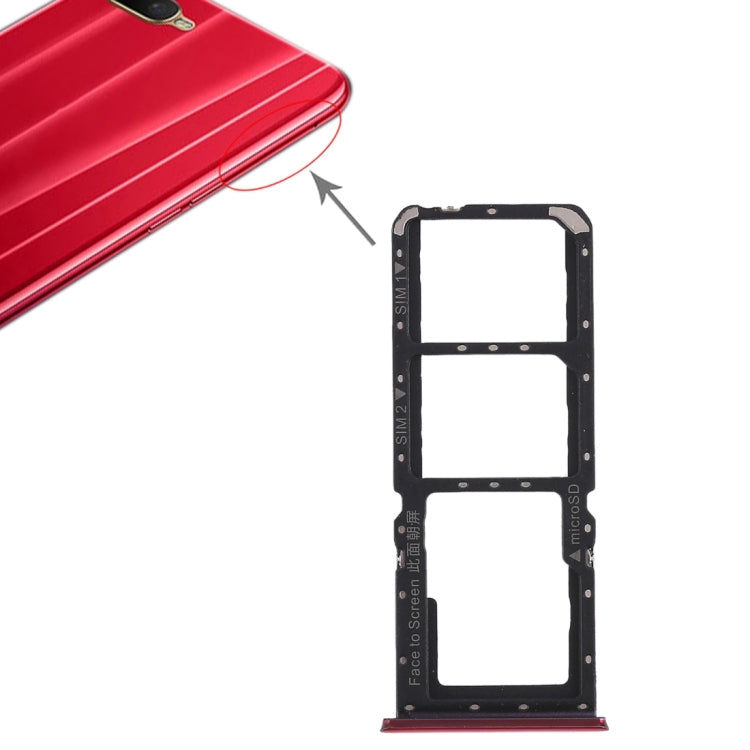 For OPPO K1 2 x SIM Card Tray + Micro SD Card Tray, For OPPO K1