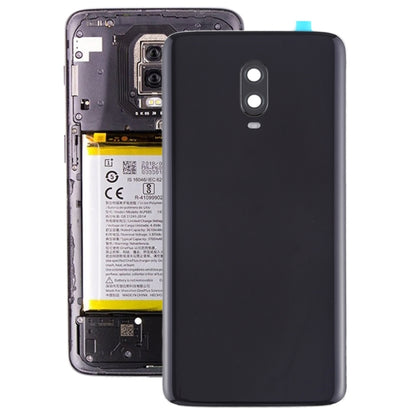 For OnePlus 6T Original Battery Back Cover with Camera Lens Frame, For OnePlus 6T,Original (Frosted Black ), For OnePlus 6T,Original (Jet Black)