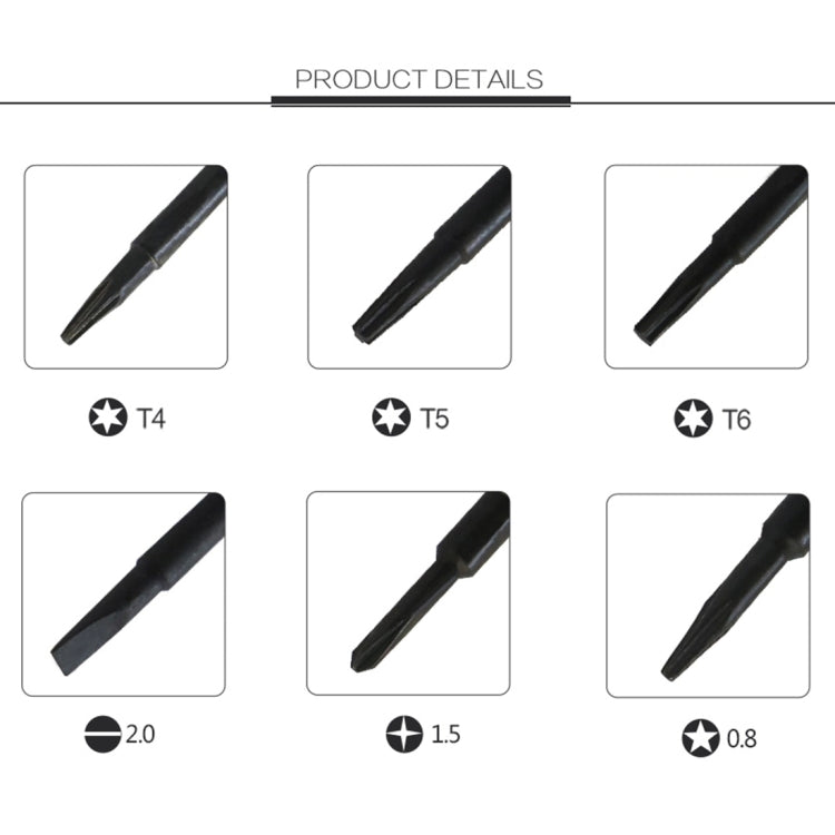 6 in 1 Precision Screwdriver Set Magnetic Electronic Screwdrivers Set for Mobile Phone Notebook Laptop Tablet, 9901S