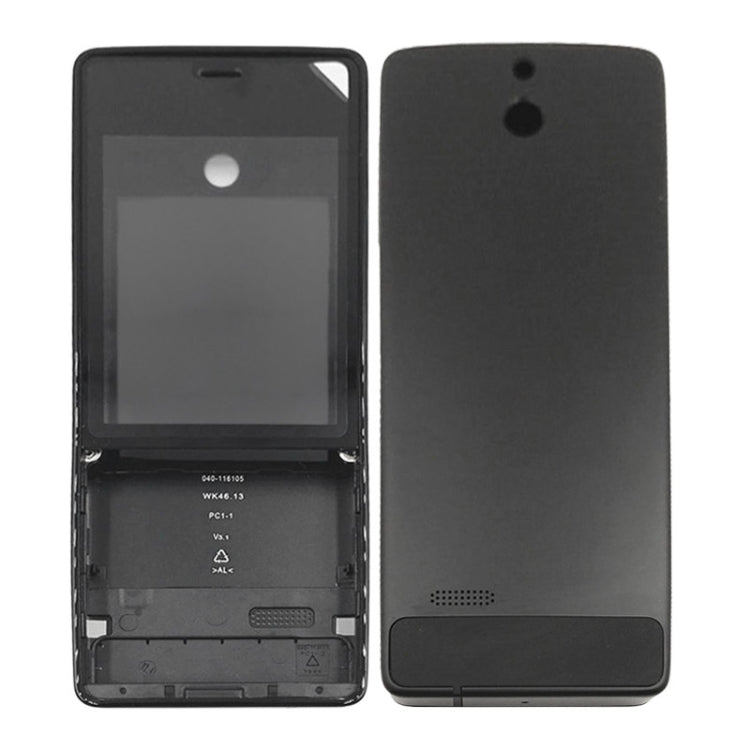 Full Housing Cover (Front Cover + Battery Back Cover) for Nokia 515, For Nokia 515 Black