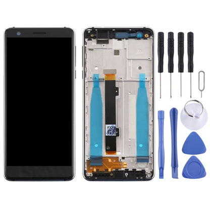 LCD Screen and Digitizer Full Assembly with Frame & Side Keys for Nokia 3.1 TA-1049 TA-1057 TA-1063 TA-1070, For Nokia 3.1