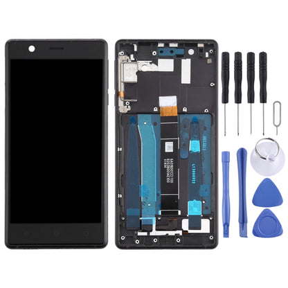 LCD Screen and Digitizer Full Assembly with Frame & Side Keys for Nokia 3 TA-1032, For Nokia 3