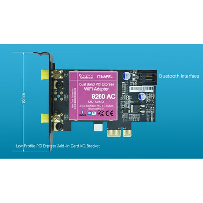 9260NGW Brand New for Intel Dual Band Wireless-AC 9260AC Bluetooth 5.0 5G 1730Mbps Wifi Network Card PK 8265 / 7260 / 8260, 9260NGW