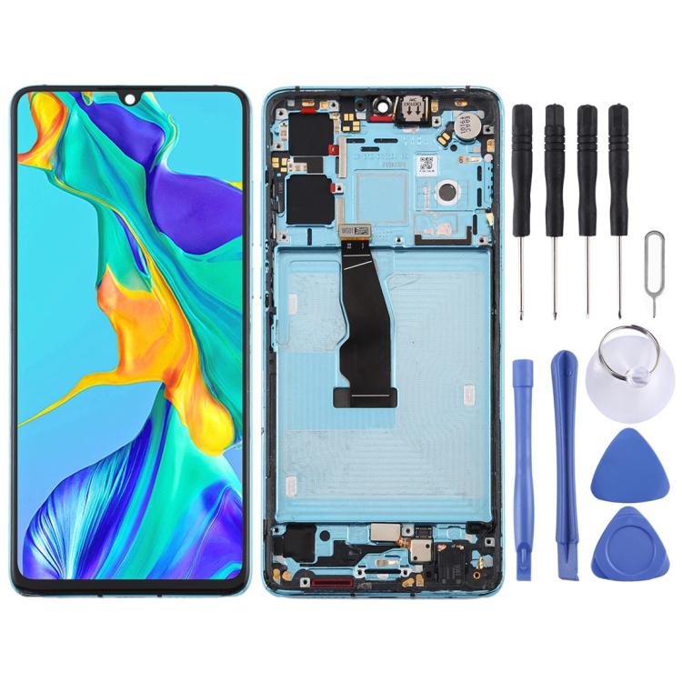 LCD Screen and Digitizer Full Assembly with Frame for Huawei P30, For P30