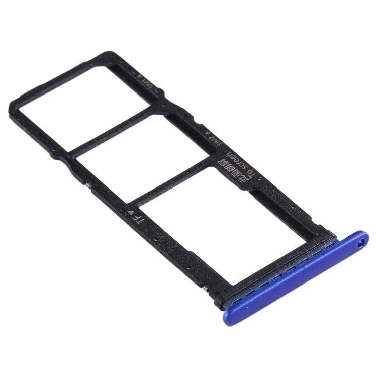 SIM Card Tray + SIM Card Tray + Micro SD Card Tray for Huawei Enjoy 10 / Honor Play 3, For Huawei Enjoy 10 (Dark Blue), For Huawei Enjoy 10, For Huawei Enjoy 10(Purplish Red)