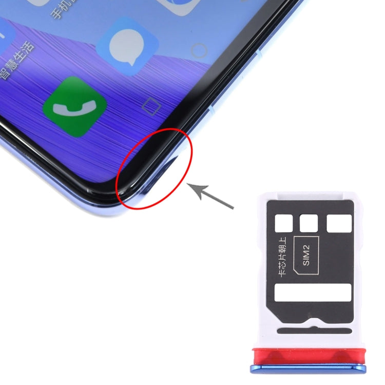 SIM Card Tray + SIM Card Tray for Honor V30 Pro / Honor V30, For Huawei Nova 6, For Honor V30 Pro, For Honor V30 Pro (Dark Blue)