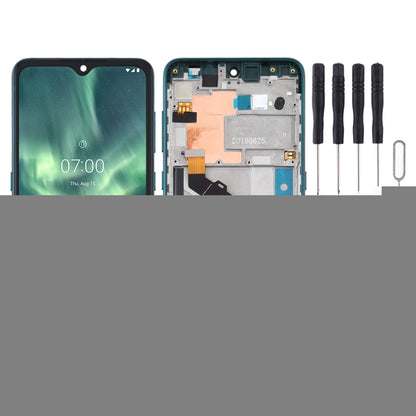 LCD Screen and Digitizer Full Assembly with Frame for Nokia 7.2 TA-1196, For Nokia 7.2