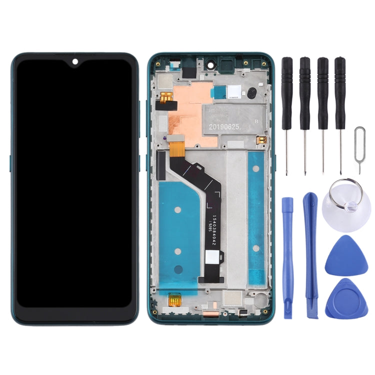 LCD Screen and Digitizer Full Assembly with Frame for Nokia 7.2 TA-1196, For Nokia 7.2