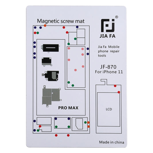 JIAFA JF-870 Magnetic Pad Screw Board for iPhone 11 Pro Max, For 11 Pro Max