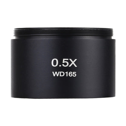 Stereo Microscopes Auxiliary Objective Lens Barlow Lens Magnifier 0.5X WD165, 0.5X WD165