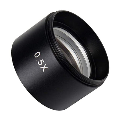 Stereo Microscopes Auxiliary Objective Lens Barlow Lens Magnifier 0.5X WD165, 0.5X WD165