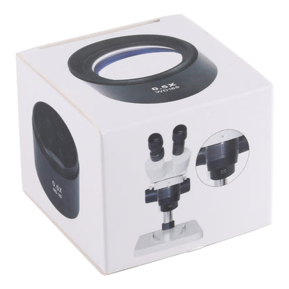 Stereo Microscopes Auxiliary Objective Lens Barlow Lens Magnifier 0.5X WD165, 0.5X WD165