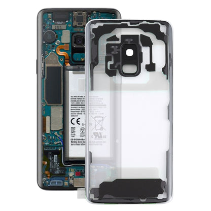 For Samsung Galaxy S9 G960F G960F/DS G960U G960W G9600 Transparent Battery Back Cover with Camera Lens Frame, For Galaxy S9
