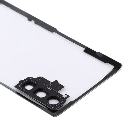For Samsung Galaxy Note 10 N970 N9700 Transparent Battery Back Cover with Camera Lens Frame, For Galaxy Note 10