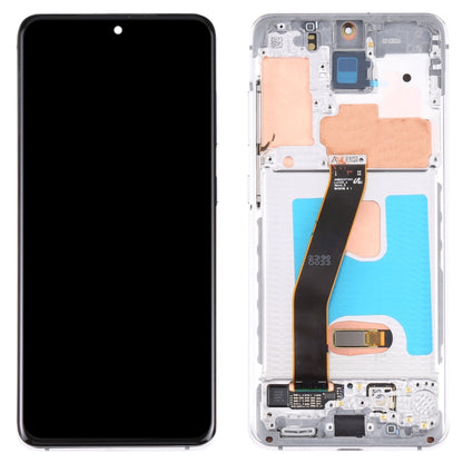 Original Dynamic AMOLED Material LCD Screen and Digitizer Full Assembly with Frame for Samsung Galaxy S20 4G SM-G980, For Samsung Galaxy S20 4G, For Samsung Galaxy S20 4G(Frame), For Samsung Galaxy S20 4G (Original)(Blue)
