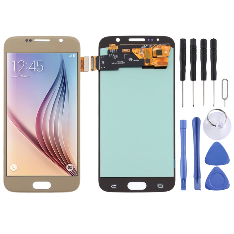 OLED Material LCD Screen and Digitizer Full Assembly for Samsung Galaxy S6, For Samsung Galaxy S6(OLED)
