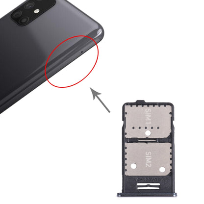 For Samsung Galaxy M31s SM-M317 SIM Card Tray + SIM Card Tray + Micro SD Card Tray, For Samsung Galaxy M31s