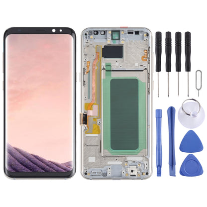 OLED Material LCD Screen and Digitizer Full Assembly with Frame for Samsung Galaxy S8+ SM-G955, For Samsung Galaxy S8+(OLED), For Samsung Galaxy S8+