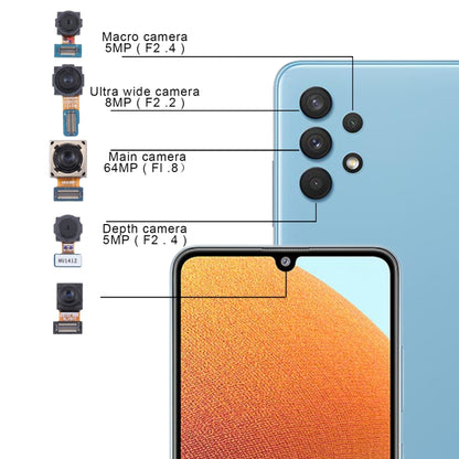 For Samsung Galaxy A32 SM-A325 Original Camera Set (Depth + Macro + Wide + Main Camera + Front Camera), For Samsung Galaxy A32 (Original)