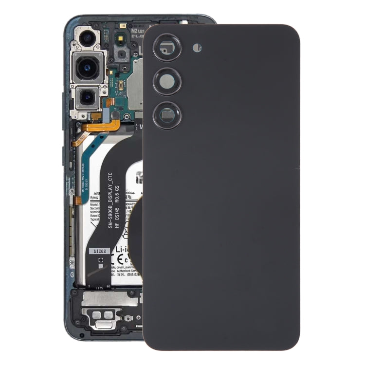 For Samsung Galaxy S23+ SM-S916B OEM Glass Battery Back Cover with Camera Lens Frame, For Samsung Galaxy S23+(with Camera Cover)