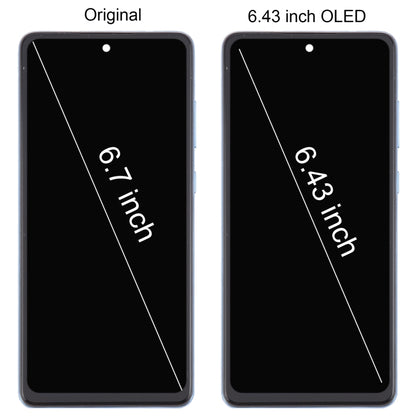For Samsung Galaxy A72 4G SM-A725 6.43 inch Original LCD Screen Digitizer Full Assembly with Frame, For Samsung Galaxy A72 4G 6.43 inch(OLED)