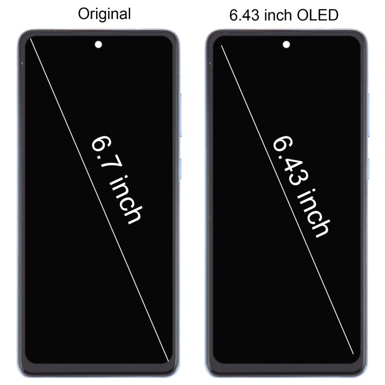 For Samsung Galaxy A72 4G SM-A725 6.43 inch Original LCD Screen Digitizer Full Assembly with Frame, For Samsung Galaxy A72 4G 6.43 inch(OLED)