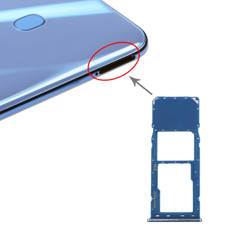 For Galaxy A20 A30 A50 SIM Card Tray + Micro SD Card Tray, For Samsung Galaxy A20(single), For Galaxy A20(single), For Samsung Galaxy A20 (single)